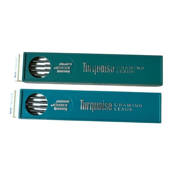 2 Boxes EAGLE Turquoise Drawing Leads 2375 HB Vintage ORIGINAL‎ Eagle Pencil Co - Picture 1 of 3